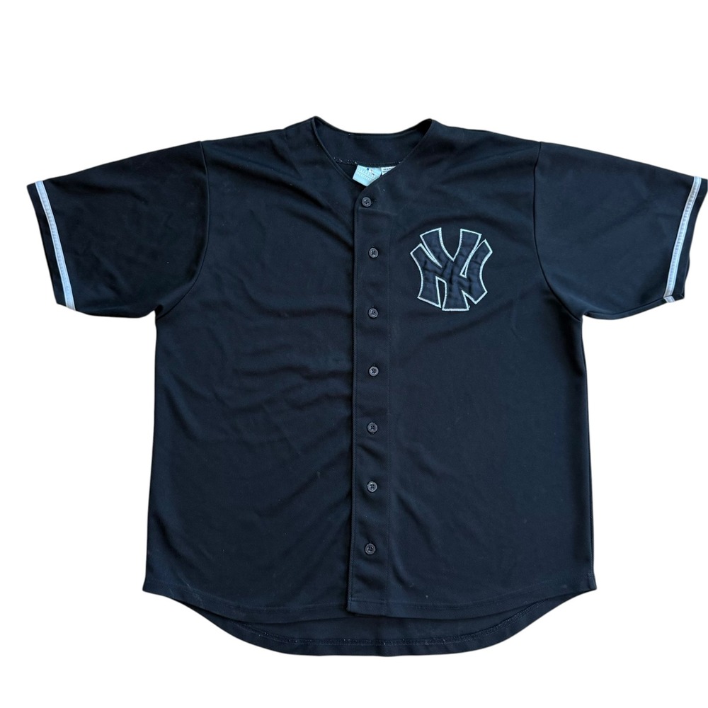 MLB Genuine Merchandise New York Yankees Black Baseball Jersey Mens 2XL NY Logo